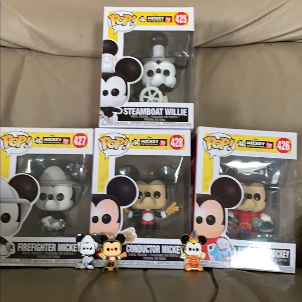 Mickey Mouse Funko Pops and Pins